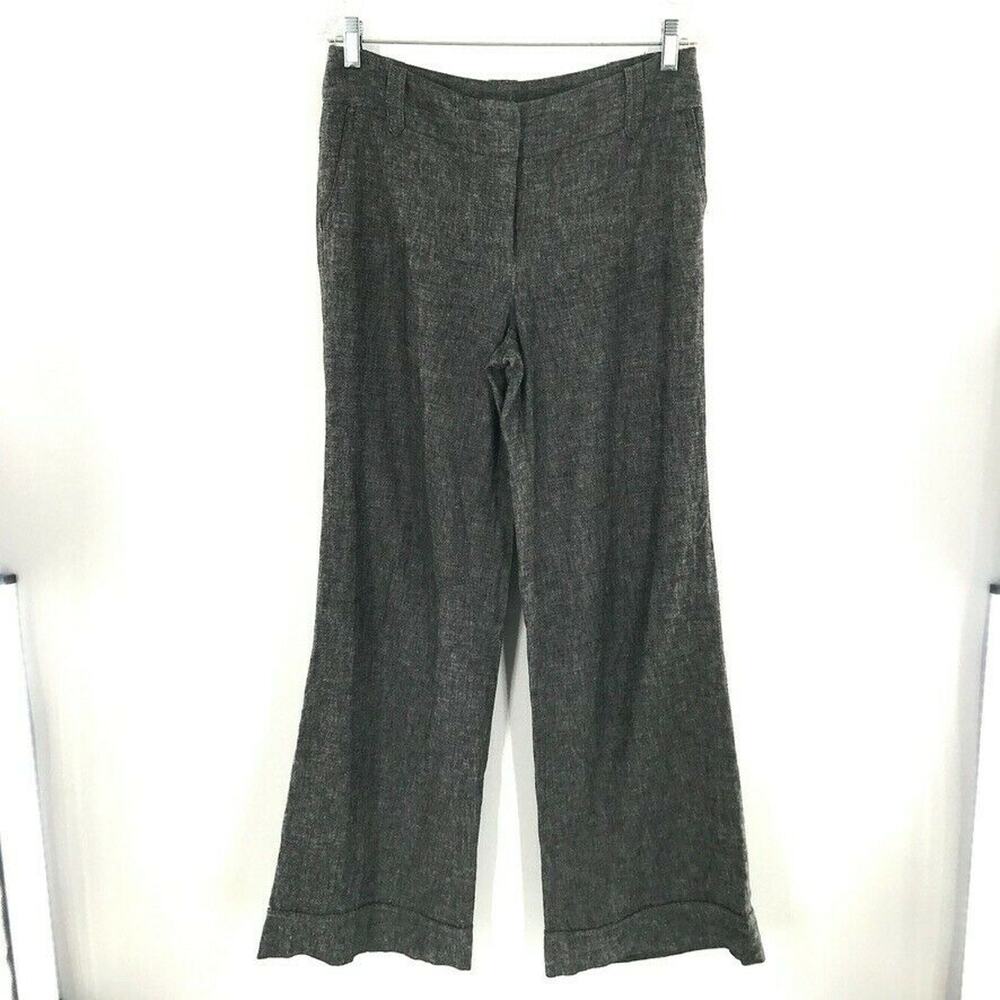 Dalia Collection Linen Pants Wide Leg‎ Gray 4